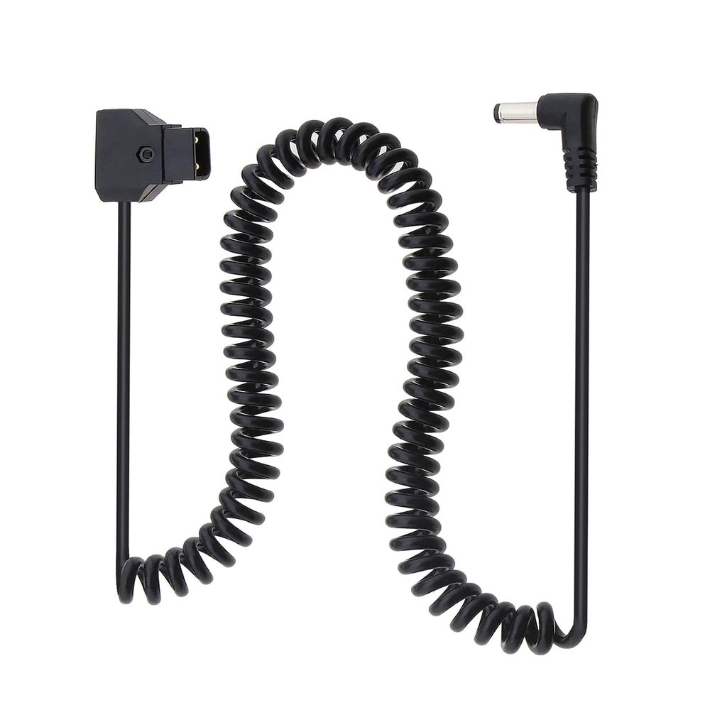 GMBYLBY Black D-Tap to DC5.5x2.1MM Coiled Cable for Bmcc Bmpc Cameras Power Wire Convenient to Expand and Use Coiled Cable