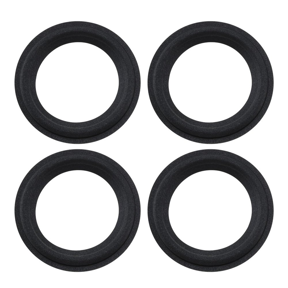 ECSiNG 4PCS 4 Inch Speaker Foam Edge Surround Replacement Part Speaker Surrounds Repair Kit Inner Diameter 65.8mm Outer Diameter 99.2mm for Speaker Repair DIY Black