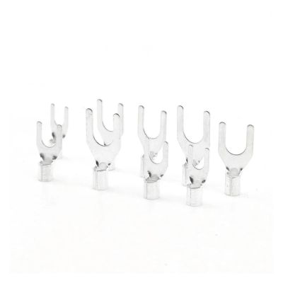 ARETV 100PCS UT 1/1.5/2.5/4/6/10-3/4/5/6/8 U-Type Terminal Connector Fork Type Crimping Terminal Wire Connector Copper Tinned 22-7 AWG (Color : UT2.5-6)