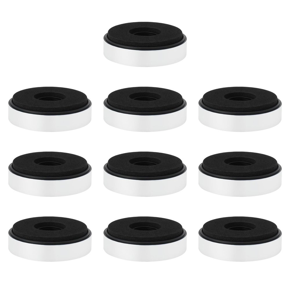SING F LTD 10Pcs Speaker Isolation Feet Pads Round Audio Damping Feet CD Amplifier Preamplifier Foot for Audio Speakers Silver 40x11mm