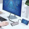 GMBYLBY USB C Docking Station 12 in 1 Hub Adapter with 4K+VGA+USB 3.0 Port+100W PD+Ethernet+SD/TF+3.5mm USB C Docking Station for Laptop view 2