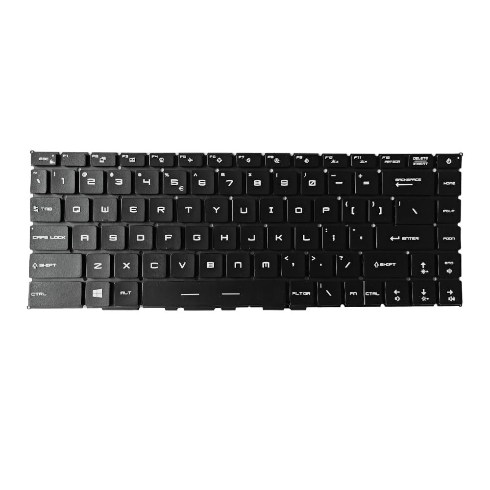 New Replacement Keyboard Compatible with MSI GE66 Raider GP66 Stealth 15M MS-1542 with Backlit Without Frame Black