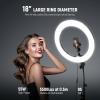 NEEWER 18 Inch Ring Light with Tripod Stand, 55W Large LED Ringlight, Cold Shoe Phone Holder Compatible with iPhone Camera for Video Recording Photography Streaming Selfie Makeup Studio Photo, RL-18 view 2