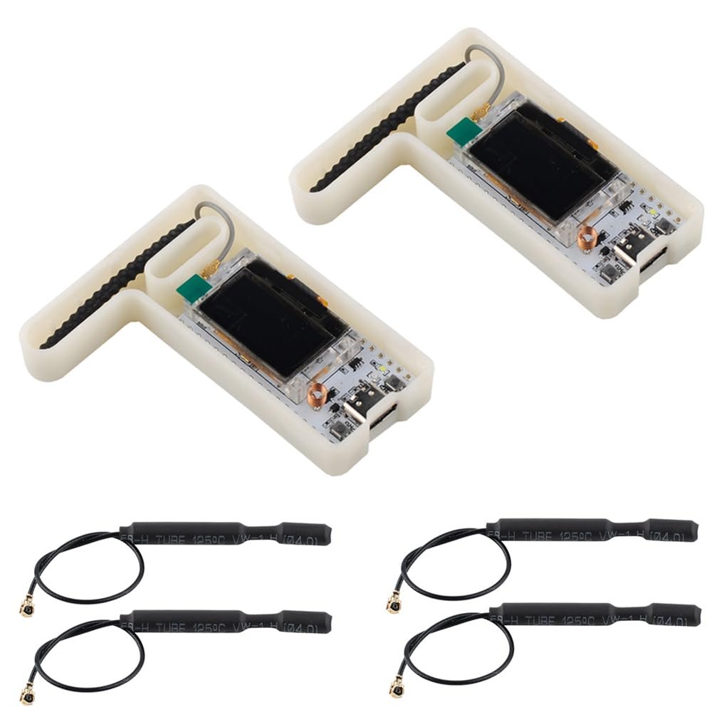 DIYmalls 2pcs 915MHz LoRa32 V3 Board with Case + 4pcs 915 MHz LoRa Spring Antenna