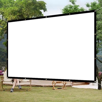 FUREMA 60in 100in 120in Projection Screen, Foldable Portable Anti-Crease Projector Screen, Washable Outdoor Movie Screens, White Polyester Projector Curtain (Size : 60inch-4:3)