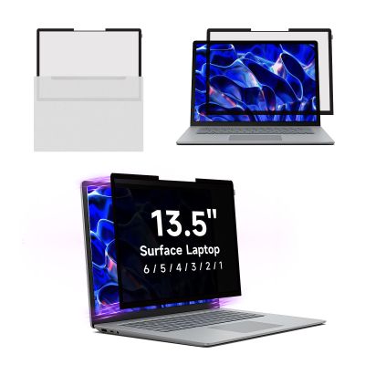 BROPGOD Laptop Privacy Screen Surface Laptop 5/4/3/2/1-13.5 Inch, Removable Computer Screen Anti-Spy Anti Glare Filter Shield for Microsoft Surface Laptop 13.5in, Black