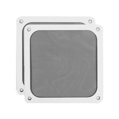 EKFVNIQQ 2 Pcs 80mm 90mm 120mm 140mm Magnetic Frame PVC PC Fan Dustproof Net Dustproof Cover Computer Net Cooling Superfine Dustproof Cover (Color : 2Pcs White, Size : 14cm)
