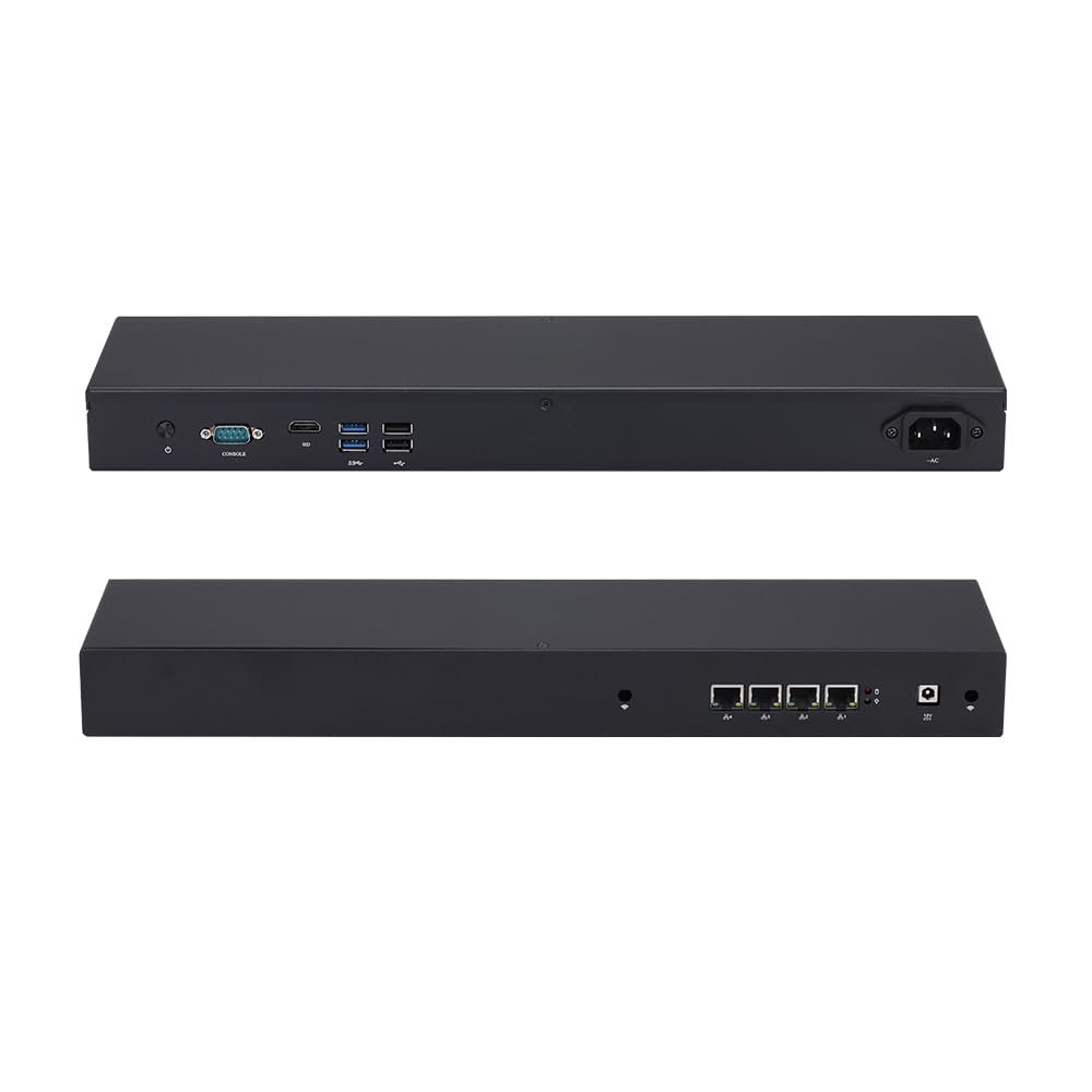Qotom Mini PC 1U Rack 8GB RAM 64GB SSD 4X i210 1G LAN Ports Core i3-5005U Processor Dual Core 2.0 GHz
