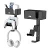 KDD 4-in-1 Wall Mount Controller Holder - Dual Game Controller and Headphone Hanger with Anti-Slip Pads for Xbox ONE/X Series/PS5/PS4 - Detachable Desk Storage for Media Remote, Phone and Speaker view 1