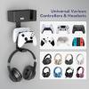 KDD 4-in-1 Wall Mount Controller Holder - Dual Game Controller and Headphone Hanger with Anti-Slip Pads for Xbox ONE/X Series/PS5/PS4 - Detachable Desk Storage for Media Remote, Phone and Speaker view 3