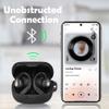 [2 Pack] easyBee Case Compatible with Soundcore AeroFit Pro Open-Ear Bluetooth Headphone Charging Cover with 2 Keychain, Soft Liquid Silicone Ultra Thin Shockproof Protective Kit - Black and Blue view 3