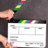 DTREELS Professional Movie Directors Clapboard, Acrylic Film Directors Clapboard, Colorful Director Video Scene Clapperboard, Movie Clapboard Cut Action Scene Board view 2