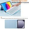 Keyboard Case Compatible for Galaxy Tab A9 Plus/A9+ 11 Inch 2023 Model SM-X210/X216/X218, Wireless Bluetooth Keyboard Cover Compatible for Samsung Galaxy Tablet A9+ Built-in Pencil Holder- SkyBlue view 4