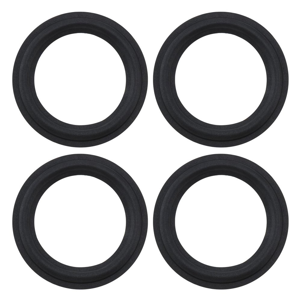 ECSiNG 4PCS 6.5 Inch Speaker Foam Edge Surround Replacement Part Speaker Surrounds Repair Kit Inner Diameter 106mm Outer Diameter 152.7mm for Speaker Repair DIY Black