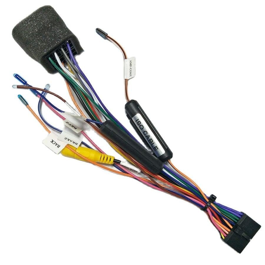 20 Pin Car Stereo Radio Player Iso Wiring Harness Connector with Rear View Camera Connect