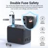 MINIX Universal Travel Adapter, International Power Plug Adapter Max 35W 3 USB C 2 USB A Ports, All-in-One Worldwide Wall Charger for USA EU UK AU up to 180+ Countries. view 3