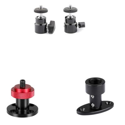 CAMVATE 360 Degree Swivel 1/4"-20 Mini Ball Head + 1/4"-20 Male Thread Screw Mount + Ceiling Mount with 5/8"-27 Female Thread
