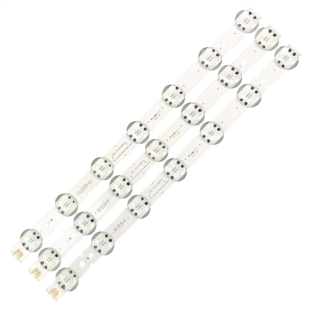 UFDIPLMY 9PCS (3TV) 3V LED Backlight Strip Compatible with LG 43UK6565 TV Repair Accessories 43LG73CMECA 43UM7300PUA BUSYLJM (Color : 9PCS(3TV))