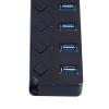 Miskall Powered USB 3.0 /USB C Hub, Multi Port Splitter, ABS 7-Port USB Hub Splitter Adapter Individual On/Off Switches and for Laptop PC Mobile Devices view 4