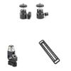 CAMVATE 360 Degree Swivel 1/4"-20 Mini Ball Head + Long Cheese Plate + 15mm Rod Clamp with 5/8"-27 Screw view 1
