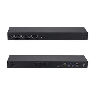 Qotom Q1012GE 1U Rackmount PC Celeron 4305U, 16GB RAM 512GB SSD, 8x2.5G Ethernet, Silent Firewall Server for Network Lab