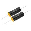 PATIKIL 6.8uF 250AC/400DC V Frequency Divider Capacitor, 2 Pcs Axial Audio Speaker Crossover Step-Less Film Capacitor MKP Capacitor for Audio Equipment Appliances, Yellow view 1