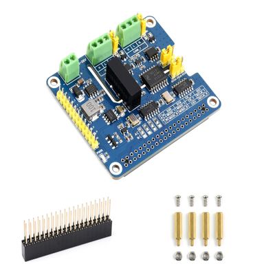 2-CH CAN FD HAT 2-Channel Isolated CAN FD Expansion HAT for Raspberry Pi 5/ 4B/3B+/3B/Pi Zero W/WH/Pi Zero 2W WH/and Jetson Nano, Support CAN FD, MCP2518FD CAN Controller + CAN Transceiver Chip