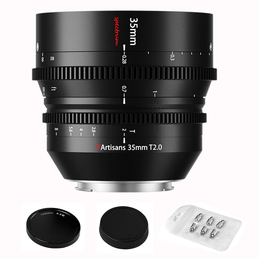 7artisans 35mm T2.0 Cine Lens,Large Aperture Full Frame Cinematic Film Lens for Nikon Z-Mount Camera Z5 Z6 Z7 Z9 Z50 Z6II Z7II ZFC