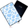 Black Frosted Case for 6" Kindle 10th Generation 2019 Release, Soft TPU Slim Shockproof Anti-Slip Rubber Matte Bumper Cover for Kindle 10th Gen 2019 (NOT Fit Paperwhite/Oasis), Blue Cow Print