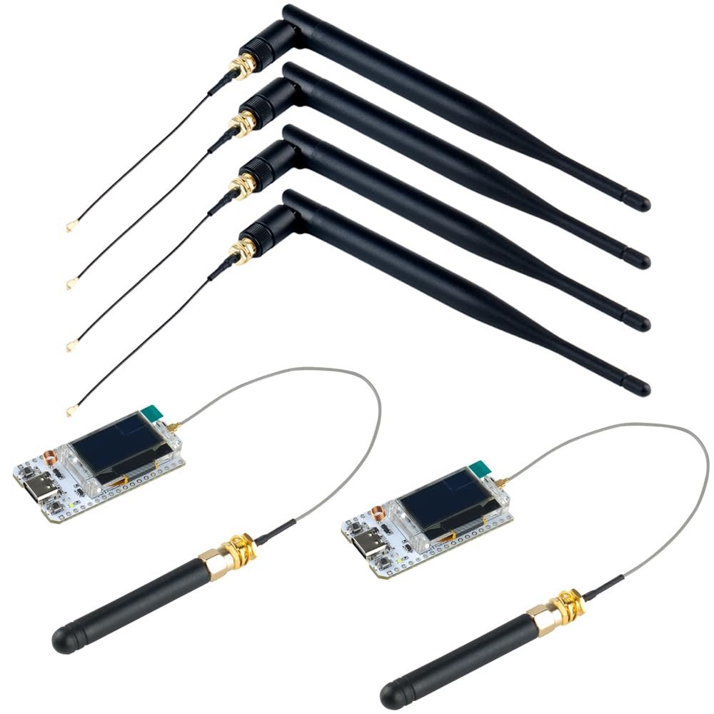 DIYmalls ESP32 LoRa 32 V3 Board + 915MHz LoRa Antenna 5dBi