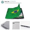 QUOPLMAM Black Grunge Texture Brazil Flag Case for Air 1/2 9.7Inch Case iPad Pro/Air 3 10.5inch Case iPad 10th Gen Case with Pencil Holder Auto Wake Sleep Cover view 4