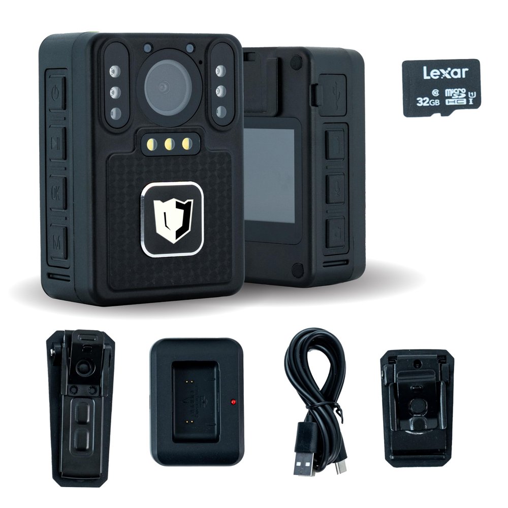ARMORHAWK 4K Body Camera with Audio and Video Recording - Police Body Worn Camera | 140 Wide View Lens | Night Vision, Wearable, Emergency Alarm - for Civilians, Security, Law Enforcement, Personal