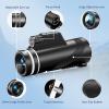 80x100 HD Monocular Telescope, Monoculars for Adults High Powered with Smartphone Adapter & Tripod, Portable Monocular for Hunting Hiking Star Bird Watching view 3