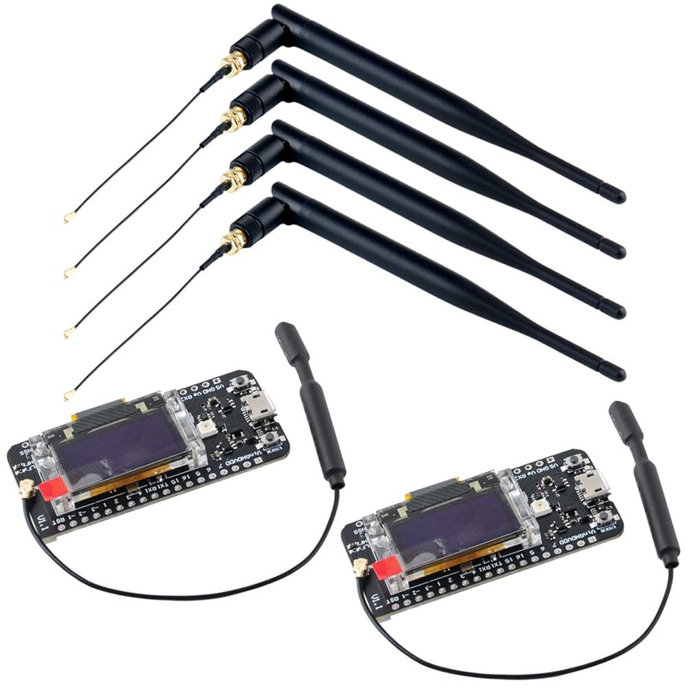 DIYmalls 2pcs 915MHz LoRa GPS Module + 4pcs 915 MHz LoRa Antenna 5dBi