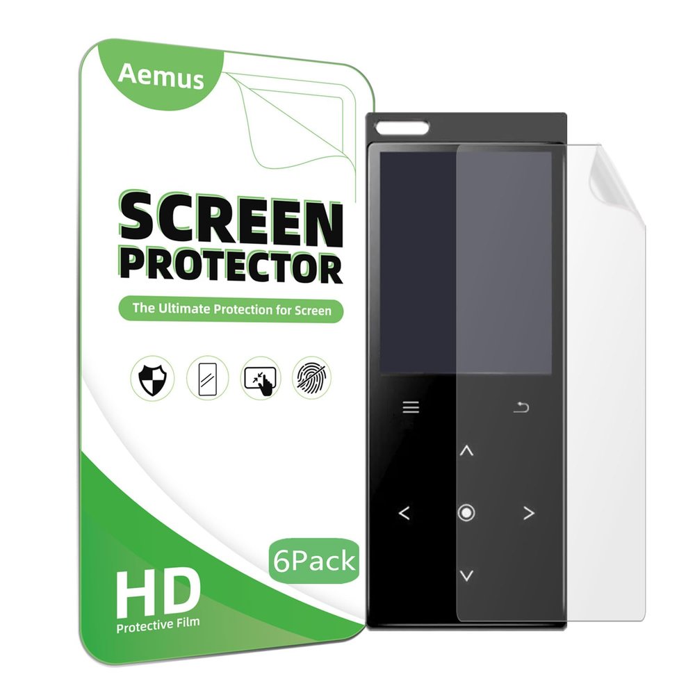 Aemus Screen Protector Compatible for DODOSOUL MP3 Player (6 Pack) M800 Music Player HD PET Protector Film