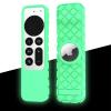 [2 Pack] Remote Case for Apple 4K TV Siri 3rd 2022 4K HD TV Siri 2nd 2021 Remote Case Glow in Dark Applicable Silicone Shockproof Cover for 6th 7th Generation (Black) view 4