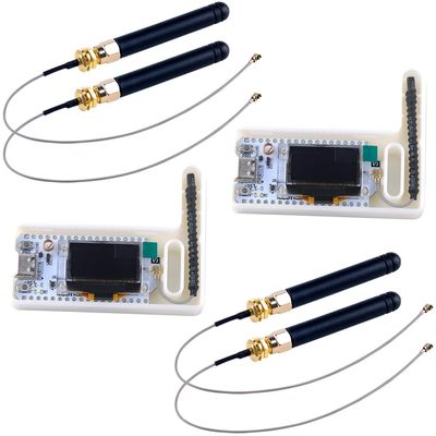 DIYmalls 2pcs 915 ESP32 LoRa 32 V3 Board with Case + 4pcs 915MHz Antenna LoRa 2dBi