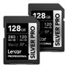 Lexar 128GB 2-Pack Professional Silver PRO SDXC UHS-II Memory Card Up to 280MB/s Read and 128GB Professional 1667x SDXC UHS-II Memory Card Up to 250MB/s Read Bundle view 2