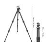 Camera Tripod, Portable 3 Angle Adjustable Carbon Fiber Camera Tripod Stand with Balls Head and Bag for Digital Cameras, Mirrorless, DSLR, Phone, Camcorder, Spotting Scopes (Black) view 2