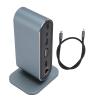Glomora Docking Station, 4K HD Multimedia Interface VGa 15W87W PD3.0 USB 3.0 Gigabit Ethernet Memory Card Storage Card 12 in 1 USB C Hub for MacBookPro for Dell for Hp view 1