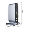 Glomora Docking Station, 4K HD Multimedia Interface VGa 15W87W PD3.0 USB 3.0 Gigabit Ethernet Memory Card Storage Card 12 in 1 USB C Hub for MacBookPro for Dell for Hp view 2
