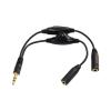 3.5mm Headphone Y Splitter 3.5mm Headset Y Adapters 2 Female to 1 Male 3.5mm Cable Y Splitter Headset Splitter Cable Headphone Splitter Cable view 1
