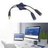 3.5mm Headphone Y Splitter 3.5mm Headset Y Adapters 2 Female to 1 Male 3.5mm Cable Y Splitter Headset Splitter Cable Headphone Splitter Cable view 2