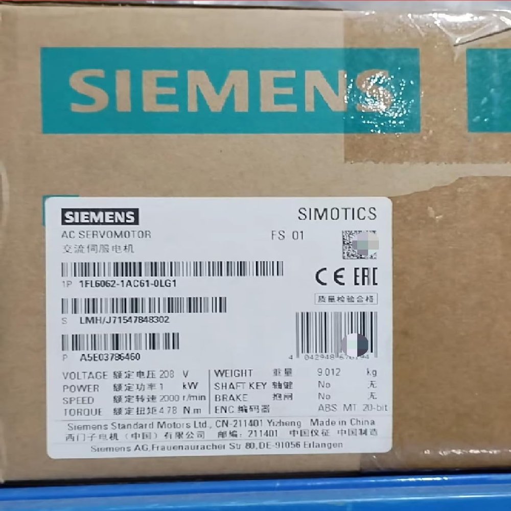 1 PCS Motor 1FL6062-1AC61-0LG1