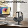 DGPLUS Headset Stand - Headphone Holder for Desk with Aluminum Hanger Compatible with All Over-Ear On-Ear Computer Xbox One PS5 PS4 PC Game Telephone Headsets (Black) view 2