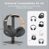 DGPLUS Headset Stand - Headphone Holder for Desk with Aluminum Hanger Compatible with All Over-Ear On-Ear Computer Xbox One PS5 PS4 PC Game Telephone Headsets (Black) view 3