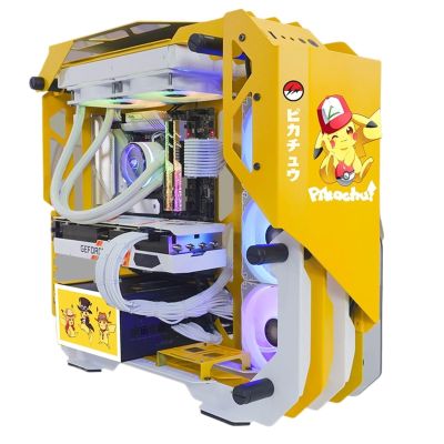 HDYDSSD Gaming Case, Mid - Tower PC Gaming Case ATX/M-ATX/ITX - Front I/O USB 3.0 Port - Tempered Glass Side Panel - Including 2 LED Light Boards