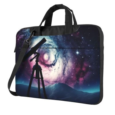13 inch Laptop Tote Bag Men Women Space Galaxy with Telescope Shoulder Laptop Sleeve Briefcase Messenger Computer Bag