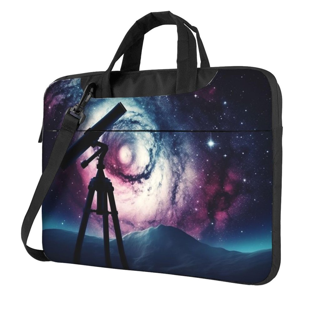 13 inch Laptop Tote Bag Men Women Space Galaxy with Telescope Shoulder Laptop Sleeve Briefcase Messenger Computer Bag