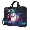 13 inch Laptop Tote Bag Men Women Space Galaxy with Telescope Shoulder Laptop Sleeve Briefcase Messenger Computer Bag view 1